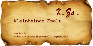 Kleinheincz Zsolt névjegykártya