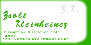 zsolt kleinheincz business card